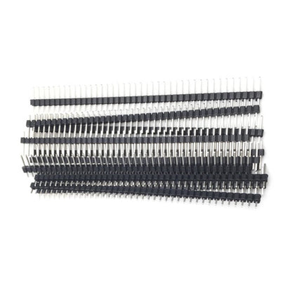 10pcs 40 Pin 1x40 Single Row Female Male 2.54mm Pitch Header Straight Right Angle Adapter - 10x Male Header - - Asia Sell