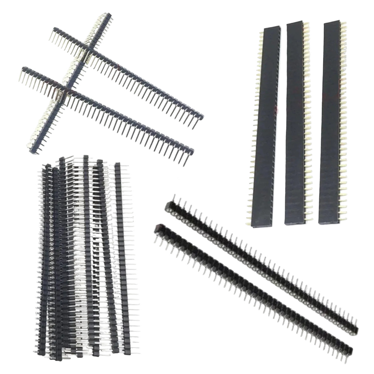 10pcs 40 Pin 1x40 Single Row Female Male 2.54mm Pitch Header Straight Right Angle Adapter