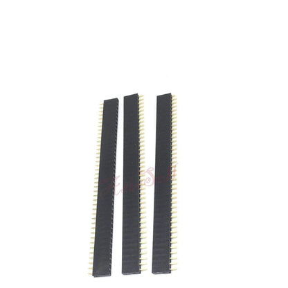 10pcs 40 Pin 1x40 Single Row Female Male 2.54mm Pitch Header Straight Right Angle Adapter - 10x Straight Female - - Asia Sell