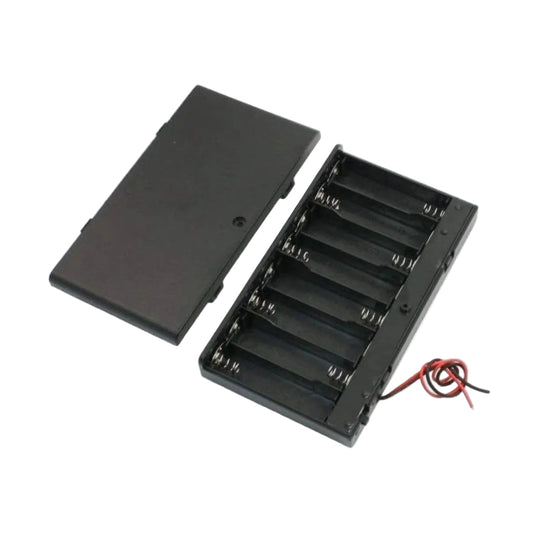 10pcs 8xAA Battery Holder Case 8x1.5V 12V Box Storage Switch Lid Cover 8 x AA - - Asia Sell