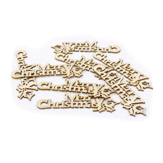 10pcs 92mm Word Christmas Letters Wooden Lettering Wood Scrapbooking Craft Home DIY - Asia Sell
