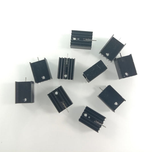 10pcs Black 10x15x20mm Triode Aluminium Heat Sink TO-220 TO220 Transistor - Asia Sell