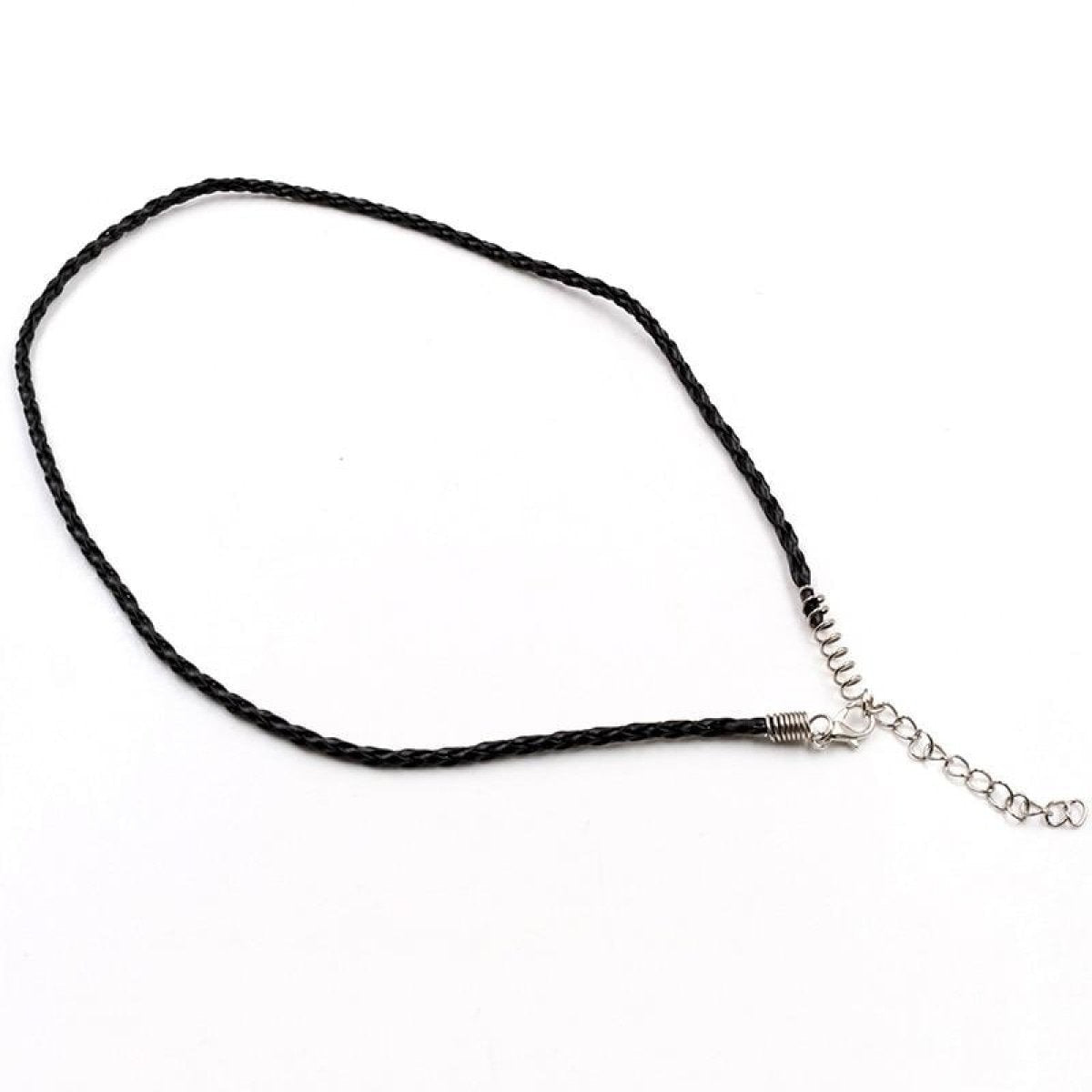 10pcs Braided Rope Necklaces & Pendant Charms Findings Lobster Clasp String Cord 3mm Black - - Asia Sell