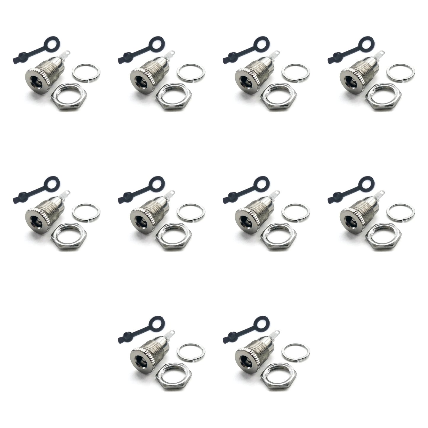 10pcs DC099 Copper 5.5x2.5mm Female DC Socket Jack Power Plug Female Panel Mount - Asia Sell