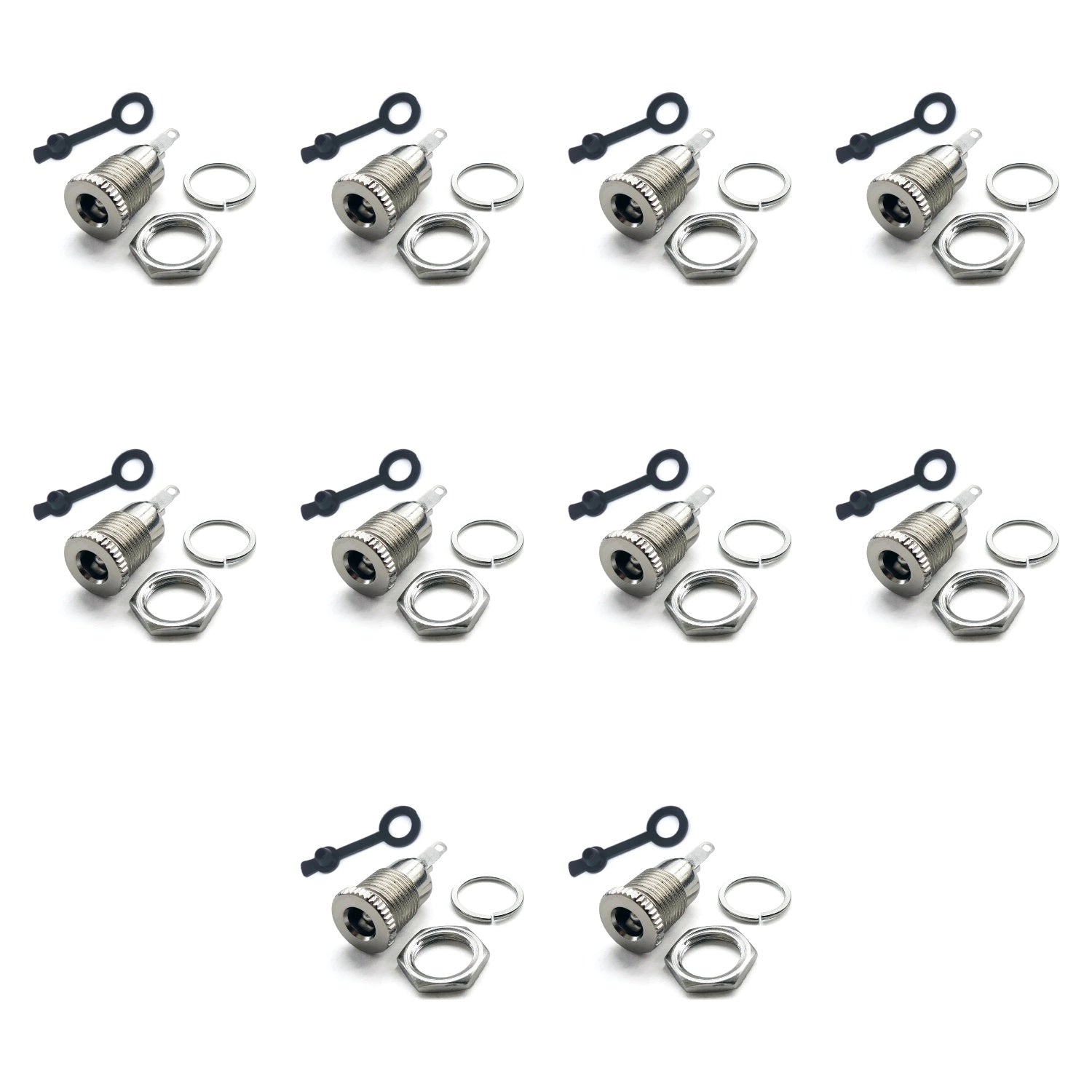10pcs DC099 Copper 5.5x2.5mm Female DC Socket Jack Power Plug Female Panel Mount - Asia Sell