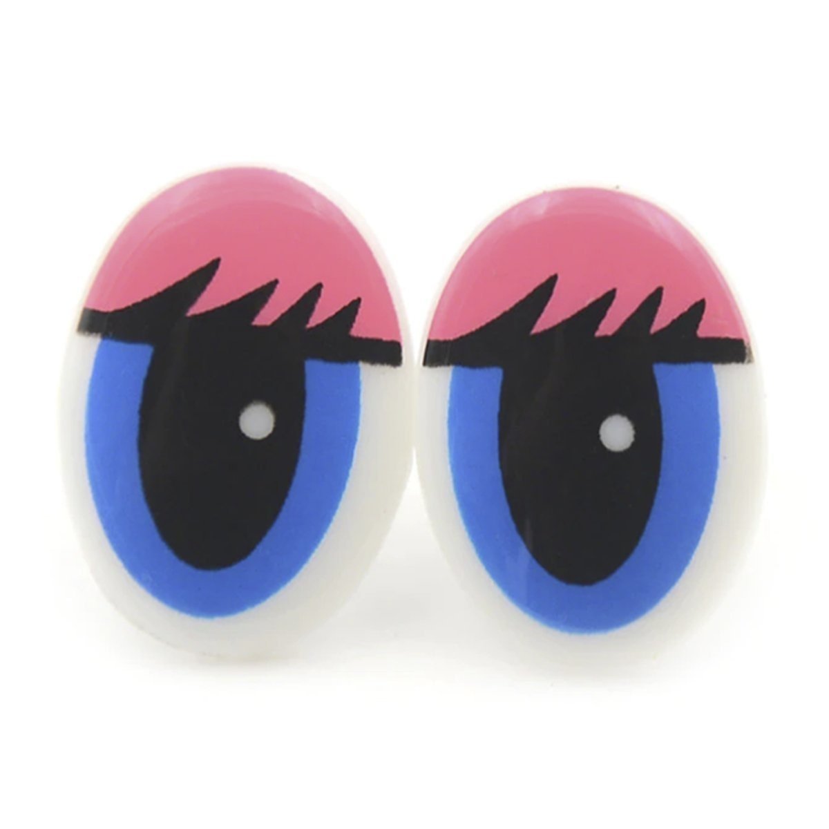 10pcs Doll Eyes Safety Eyes Plastic Oval Shaped Rabbit Cartoon Teddy Doll Stuffed Toys Screw Backing - 1 - Asia Sell