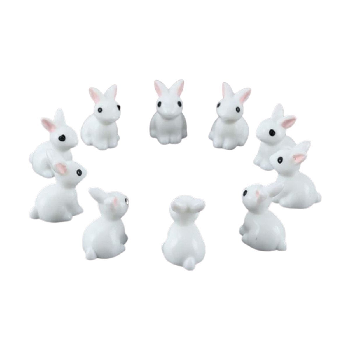 10pcs Figurine Rabbits Miniature Mini Garden Craft Animal Toy - - Asia Sell