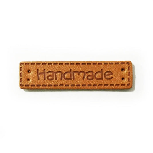 10pcs "Handmade" Labels for Clothing Tags Sewing Labels Faux Leather Clothes Bags DIY Hand Made - - Asia Sell