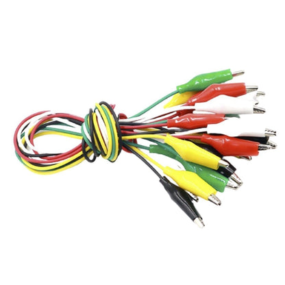 10pcs Metal Alligator Crocodile Clip Cables 30cm Clamp Testing Probe 47-50cm - 28mm - Asia Sell