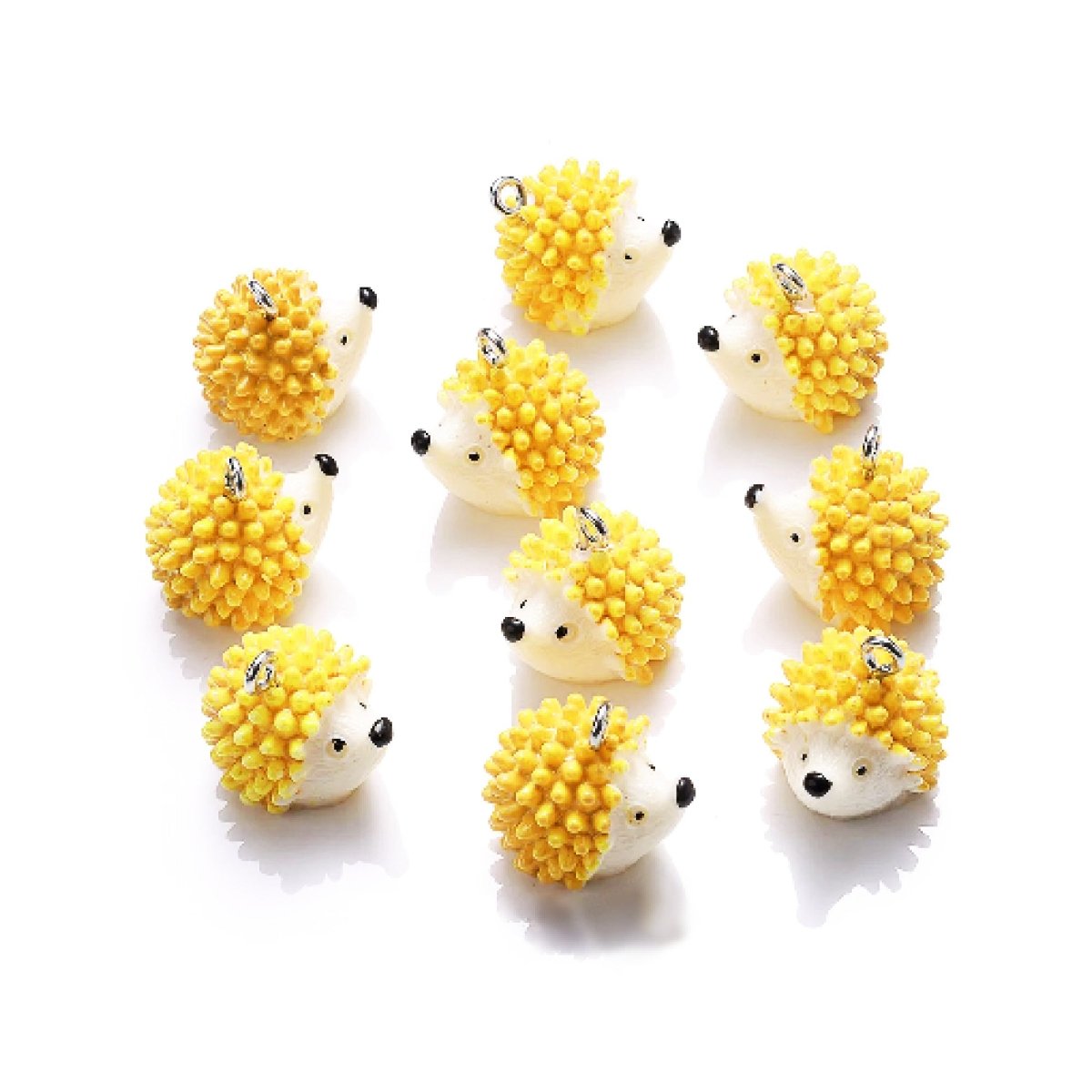 10pcs Miniature Mini Garden Animal Figurines Charms with Loop Pendant Craft - Echidna - Asia Sell