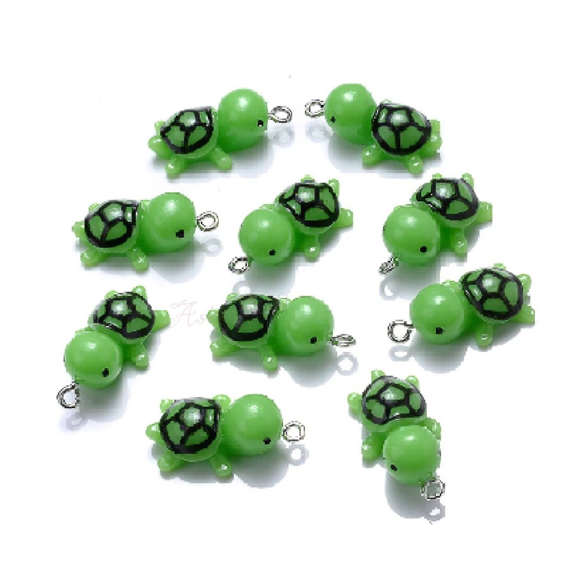 10pcs Miniature Mini Garden Animal Figurines Charms with Loop Pendant Craft - Turtles - Asia Sell