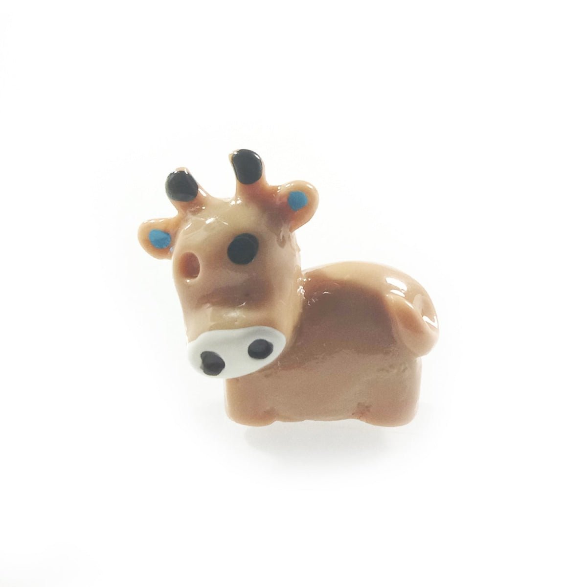 10pcs Miniature Mini Garden Cow Rabbit Snail Unicorn Animal Figurines Craft Set B - Brown Cows - - Asia Sell