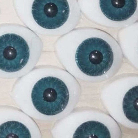 10pcs Oval Plastic Eyes DARK BLUE 17mm x 11mm 9mm Iris Dolls Reborn Doll Half - Asia Sell