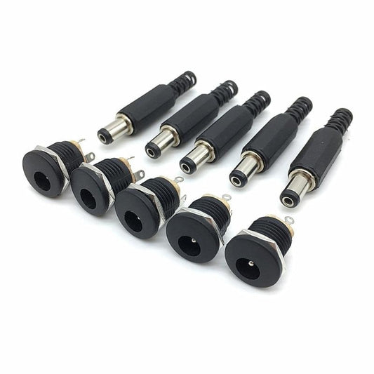 10pcs Set DC-022 12V 3A Male Plugs + Female Socket Panel Mount Jack DC Connector - - Asia Sell