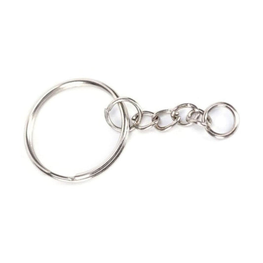 10pcs Silver Colour 25mm Key Ring Split Ring Chain Rings Rings Chains Keyrings - Asia Sell