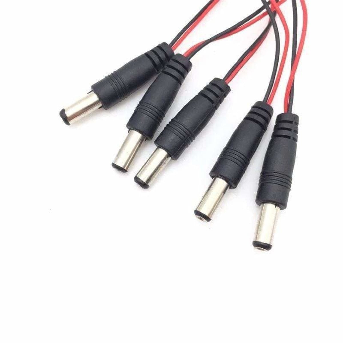 10pcs Snap on 9V Battery Holder Clip 15cm Cable Lead Hard Shell - T Shape 5.5x2.1mm Plug - - Asia Sell