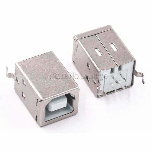 10pcs Square USB Socket USB B Type Female 180 Degree PCB Connector Printer Data - - Asia Sell