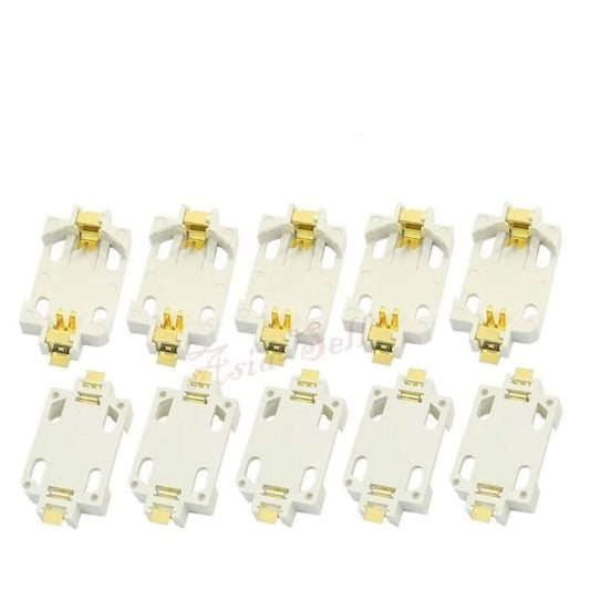 10pcs White Battery Holder CR2032 SMD SMT Cell Button Socket Case - Asia Sell