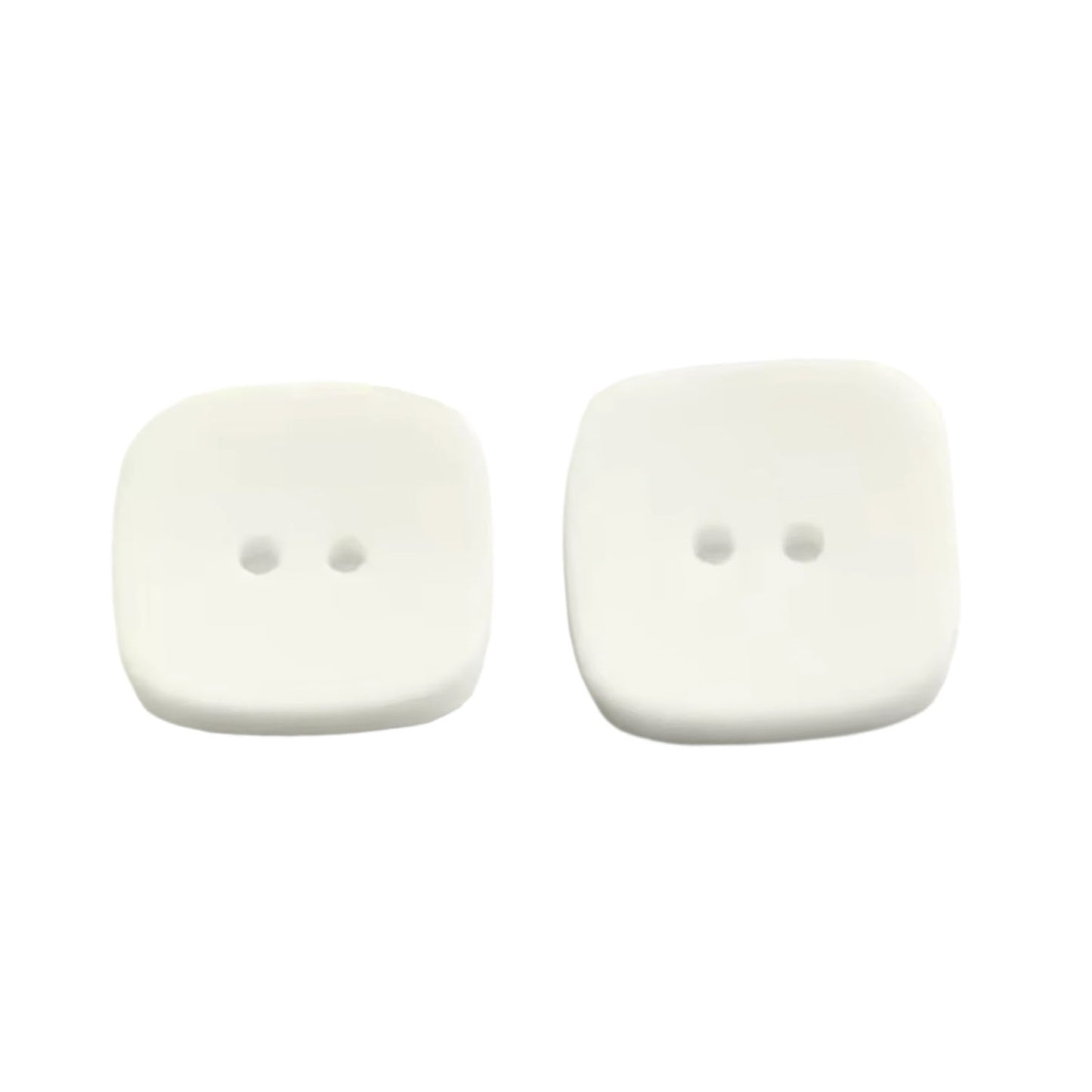 10pcs 15-23mm Square Resin Buttons for Needlework Sewing Accessories DIY Decorative Craft