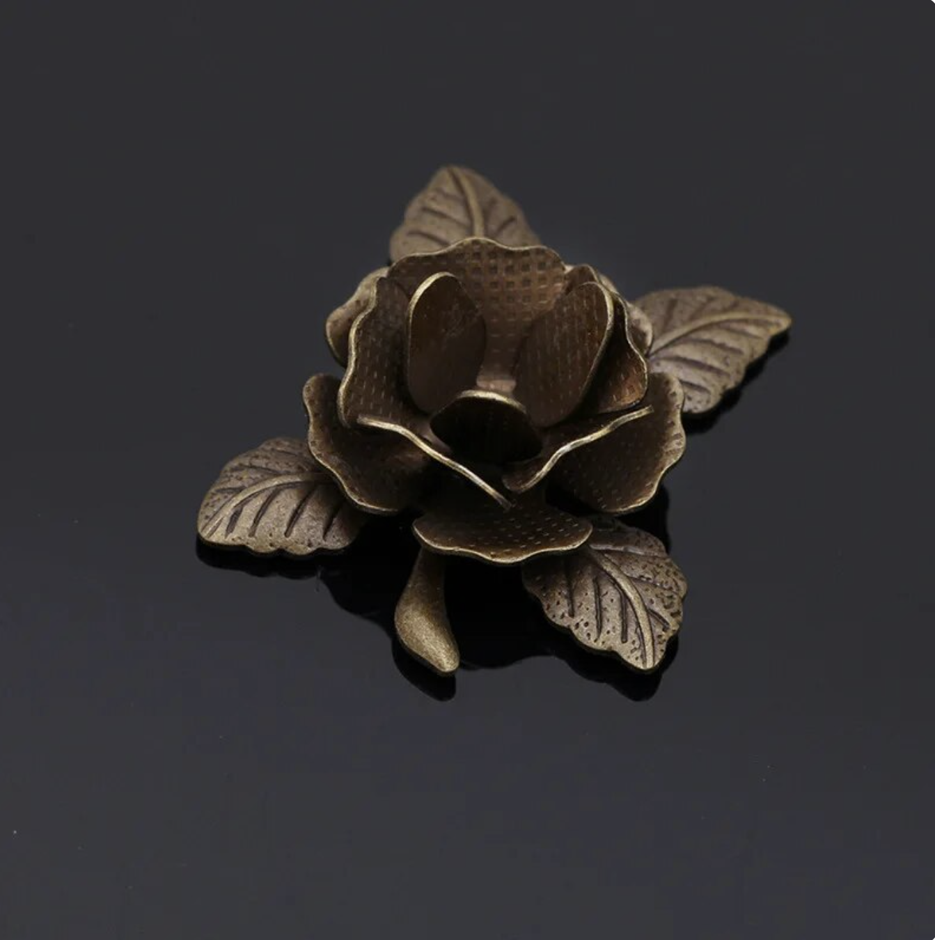 10pcs 20mm Copper Filigree Flowers Base Connector Bead Cap Charms Pendants Setting Craft DIY