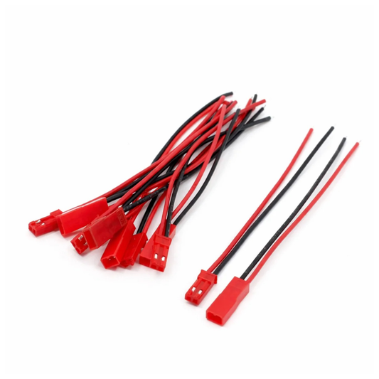 10pcs 2 Pin Connector Cable 100-150mm Pitch 2.54mm Male Female Wire Plug - 100mm - Asia Sell