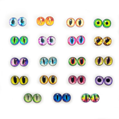 10x 6-12mm Glass Eyes - Lizard Animal Cat Main | Asia Sell