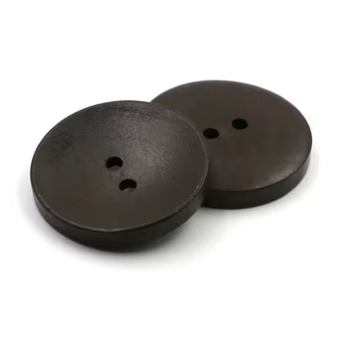 10pcs Concave Dark Brown Round Wooden 15mm Buttons for Coat 2 Hole Clothing Sewing Accessories | Asia Sell