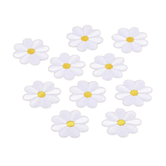 10pcs Embroidered Iron On Patches Mix Daisy Sunflowers Appliques For Clothes DIY Badge Sticker Sewing Accessory | Main Image | Asia Sell