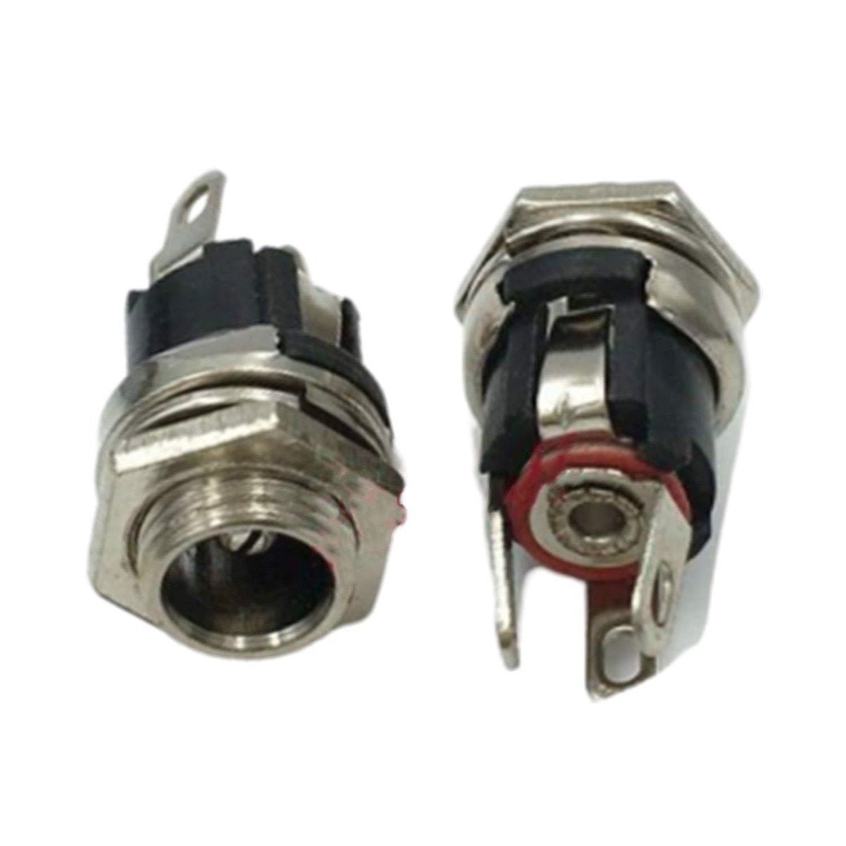 10pcs DC Power Charger Plug 5.5mmx2.5mm Jack Socket Female Panel Mount Connector