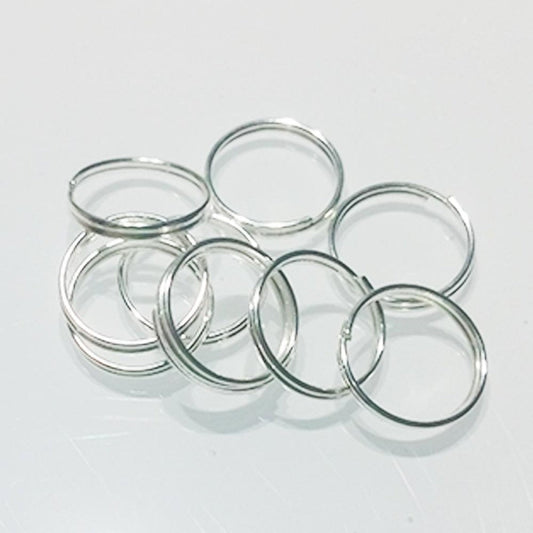 10x 12mm Light Silver Split Key Rings Small Keyrings Double Loop Fashion Single Key - - Asia Sell