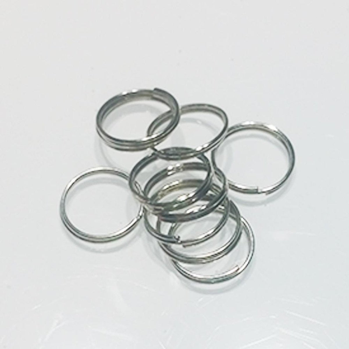 10x 12mm Silver Split Key Rings Small Keyrings Double Loop Fashion Single Key - Asia Sell