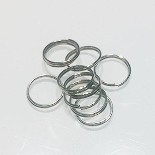 10x 12mm Silver Split Key Rings Small Keyrings Double Loop Fashion Single Key - - Asia Sell