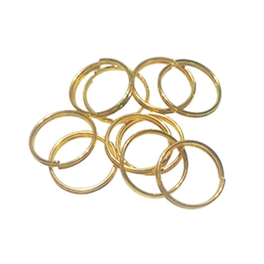 10x 8mm Gold Split Key Rings Small Keyrings Double Loop Fashion Single Key - - Asia Sell