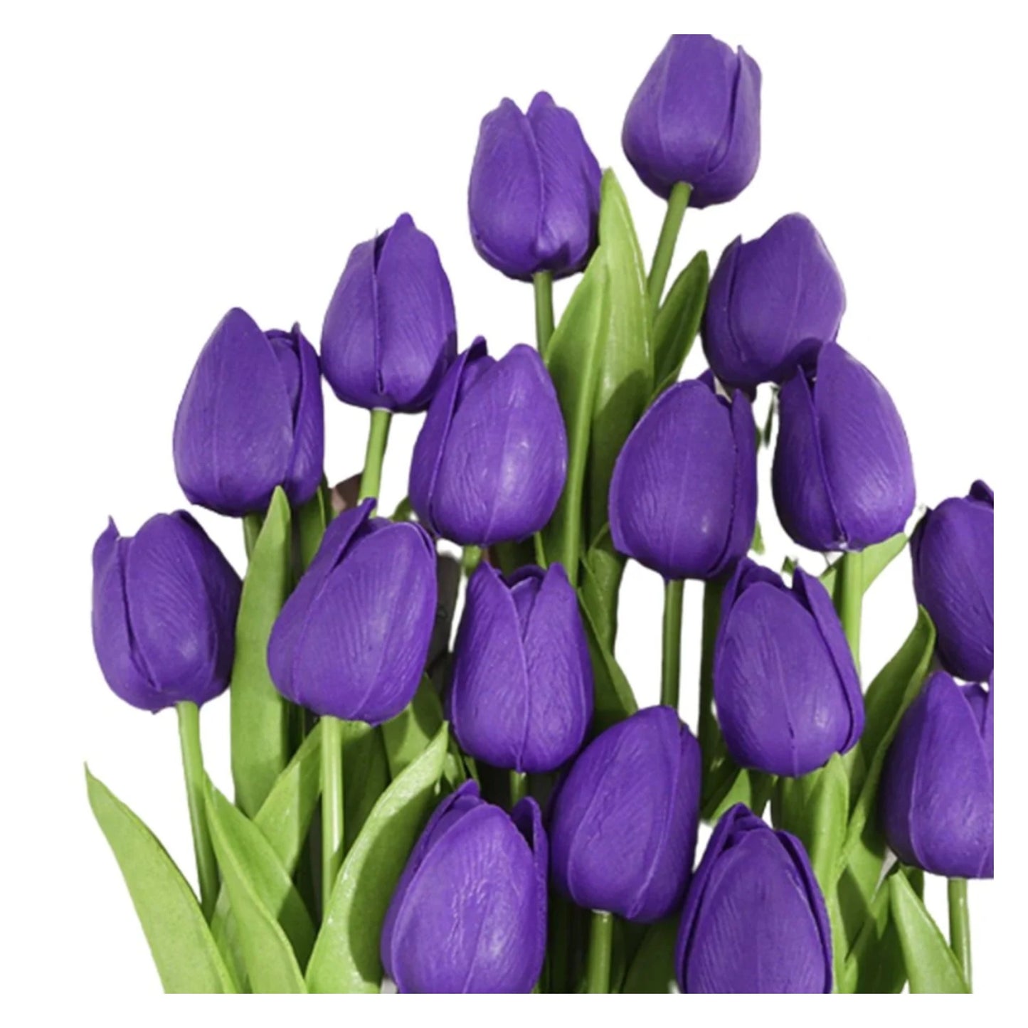 10x Artificial Tulips Flowers 35cm Stem Bouquet Fake Flower Wedding Bridal Decoration - Dark Purple - Asia Sell