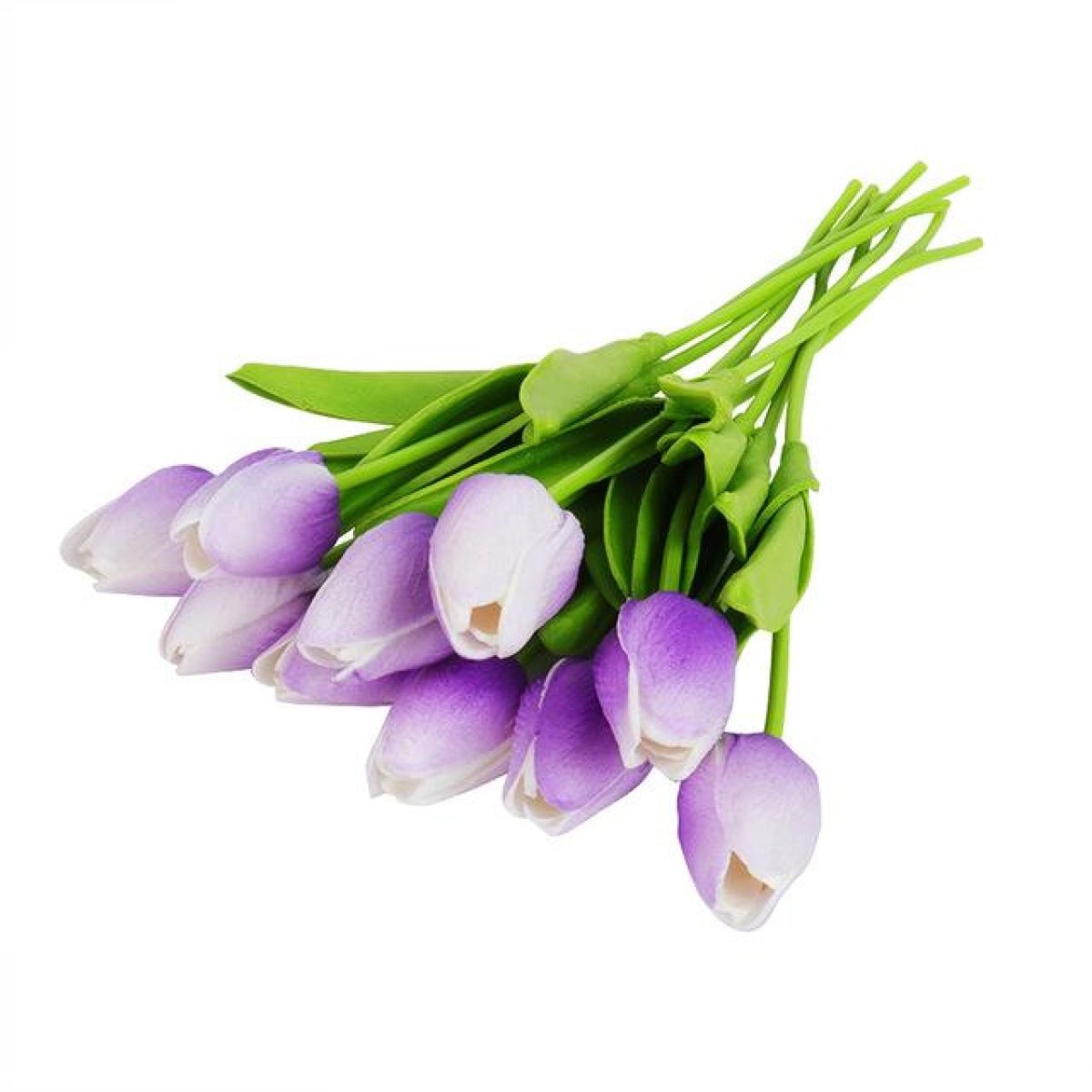 10x Artificial Tulips Flowers 35cm Stem Bouquet Fake Flower Wedding Bridal Decoration - Purple - - Asia Sell