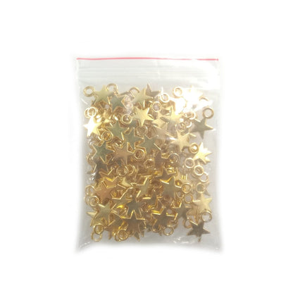 120pcs Stars Silver Gold Colour Tiny For Necklaces Bracelets Pendants Charms DIY - Gold - - Asia Sell