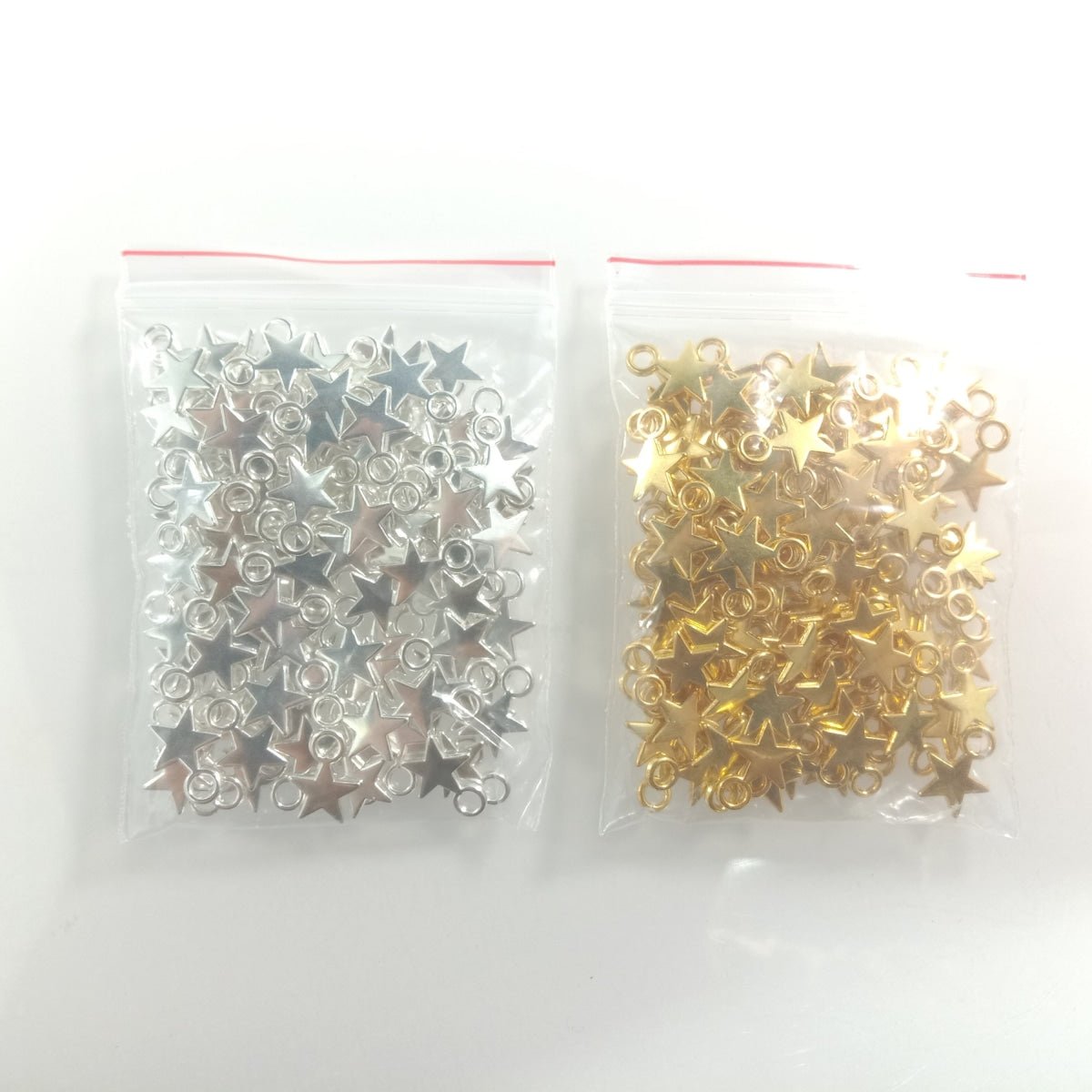 120pcs Stars Silver Gold Colour Tiny For Necklaces Bracelets Pendants Charms DIY - Silver - - Asia Sell
