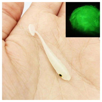 12pcs Fishing Lure Soft 3.4cm Soft Baits 3D Eyes Salt Smell Lures - - Asia Sell