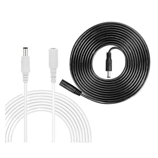 12V 22AWG 3A DC Extension Cable LED CCTV Camera 5.5mm x 2.1mm Power Cord - 0.5m Black - Asia Sell