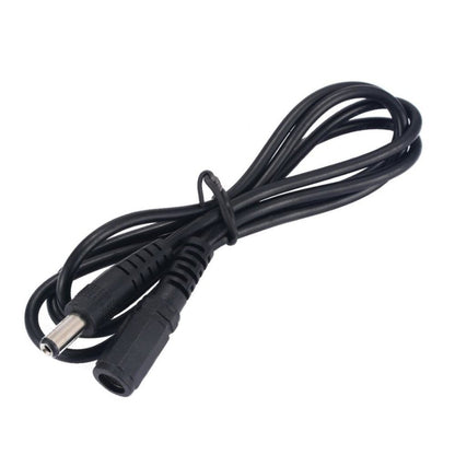 12V 22AWG 3A DC Extension Cable LED CCTV Camera 5.5mm x 2.1mm Power Cord - 1m Black - - Asia Sell