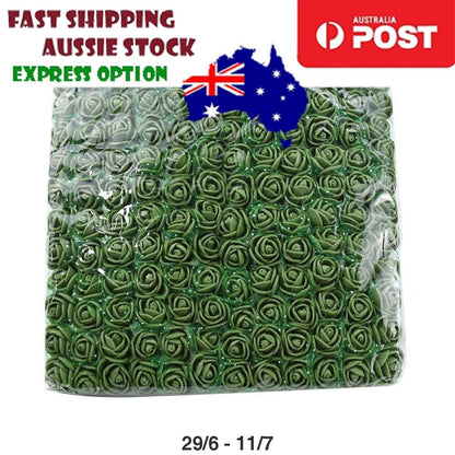 144pcs 2cm Artificial Flowers Decorative Flower Wreath Wedding Home - Dark Green - - Asia Sell