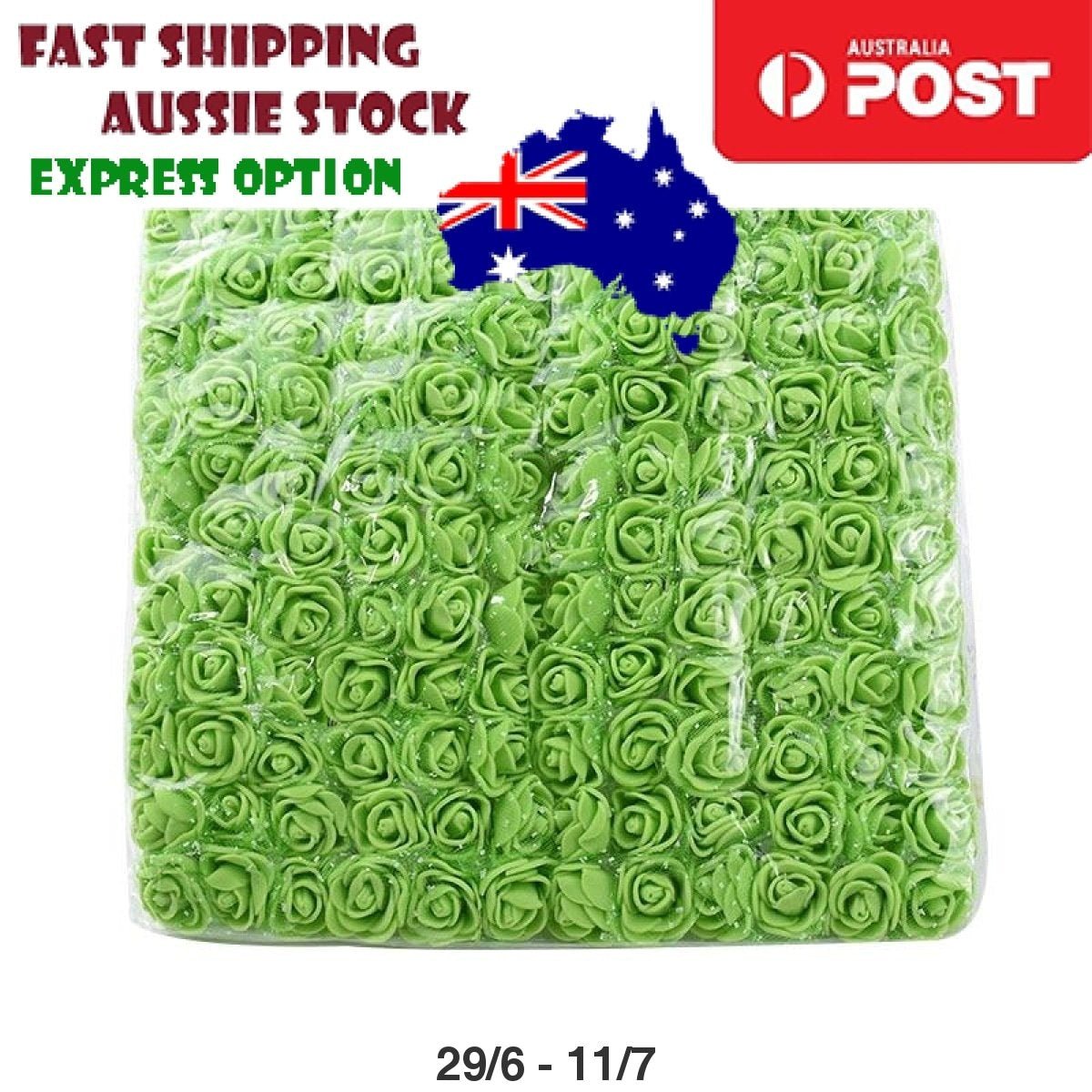 144pcs 2cm Artificial Flowers Decorative Flower Wreath Wedding Home - Green - - Asia Sell