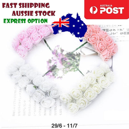 144pcs 2cm Artificial Flowers Decorative Flower Wreath Wedding Home - Light Pink - - Asia Sell