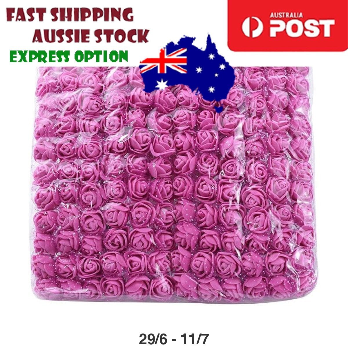 144pcs 2cm Artificial Flowers Decorative Flower Wreath Wedding Home - Purple - - Asia Sell