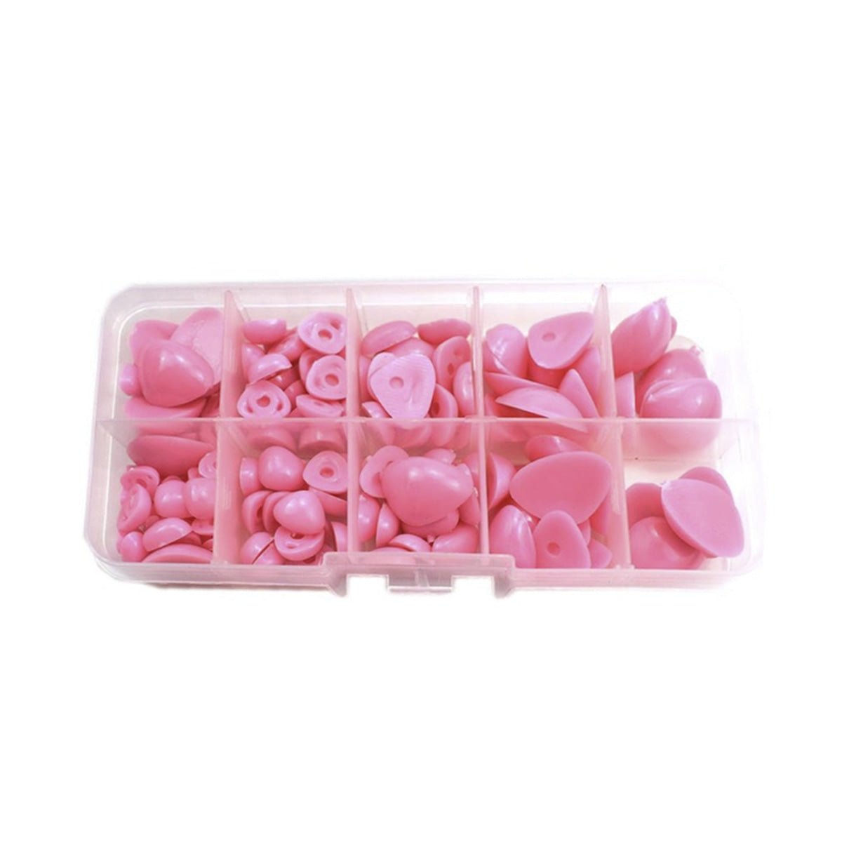 150pcs Set Plastic Toy Noses Triangle Nose Black Brown Pink Bear Puppet Dolls Toy - Pink - - Asia Sell
