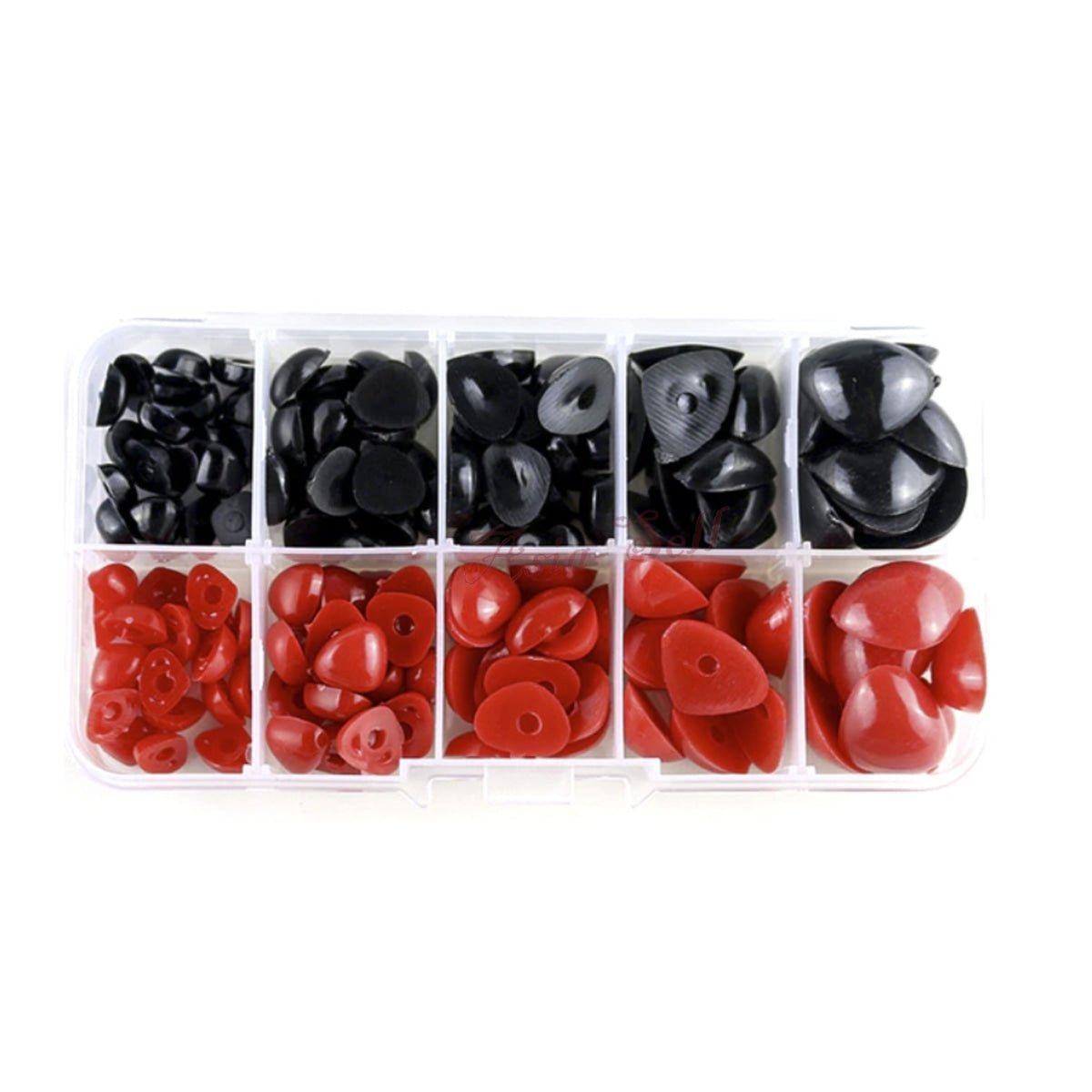 150pcs Set Plastic Toy Noses Triangle Nose Black Brown Pink Bear Puppet Dolls Toy - Red and Black - Asia Sell