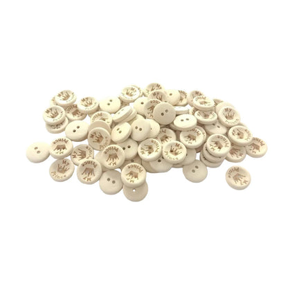 15/20/25Mm My Princess Wooden Button Natural Wood Sewing Baby Clothing Buttons