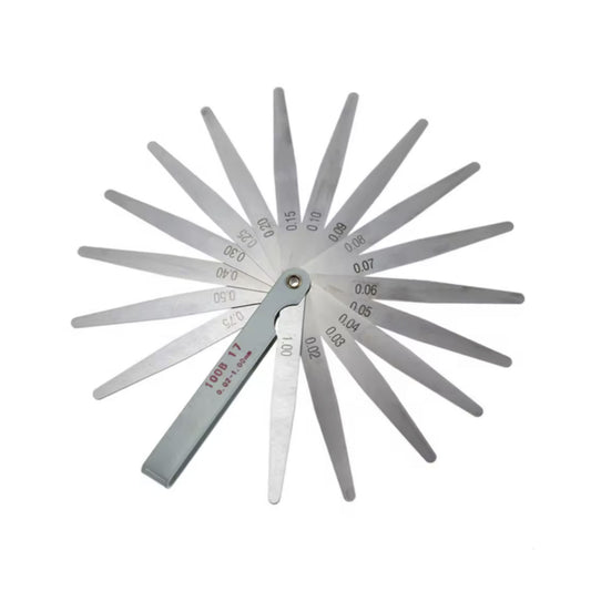 17 Blades 100mm 0.02 to 1mm Gap Thickness Measuring Feeler Gauge Spark Plug Metric Filler Metric Measurement Steel Tool | Asia Sell