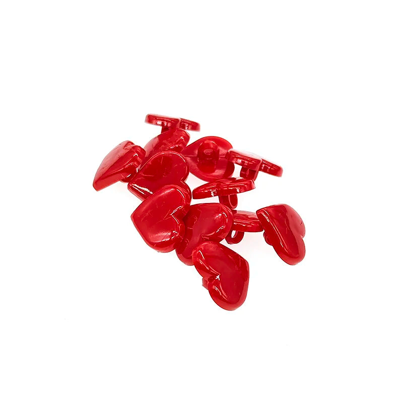 17mm Resin Buttons Scrapbook Heart Red Buttons for Clothing Sewing Supplies Sewing Accessories Buttons for Crafts