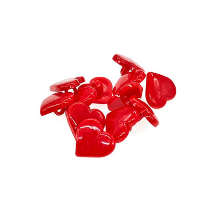 17mm Resin Buttons Scrapbook Heart Red Buttons for Clothing Sewing Supplies Sewing Accessories Buttons for Crafts